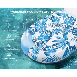 Pool Floats Adult 2 Person Inflatable Tanning Pool Lounger Extra Large River Rafts Heavy Duty Water Floaties Chair Lounge Recliner with Cupholder Backrest Handles for Swimming Toys Party Lake Ocean