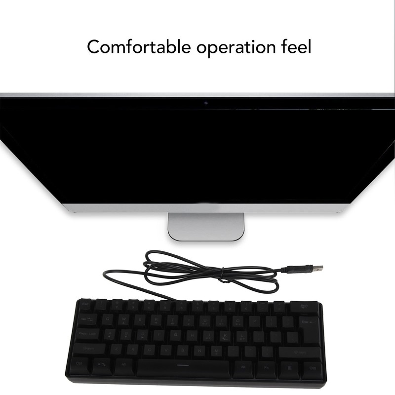 Mechanical Keyboard 61 Keys RGB Backlight Ultra Thin Portable Wired