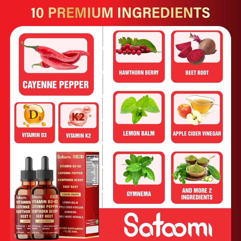 2Packs of 30ml - Cayenne Pepper Liquid Drops with Vitamin