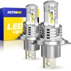 AUTOONE 9003/H4/HB2 Bulbs LED Super Bright, 6000K White H4 Fog