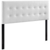 Modway Emily Tufted Button Faux Leather Upholstered Queen Headboard in