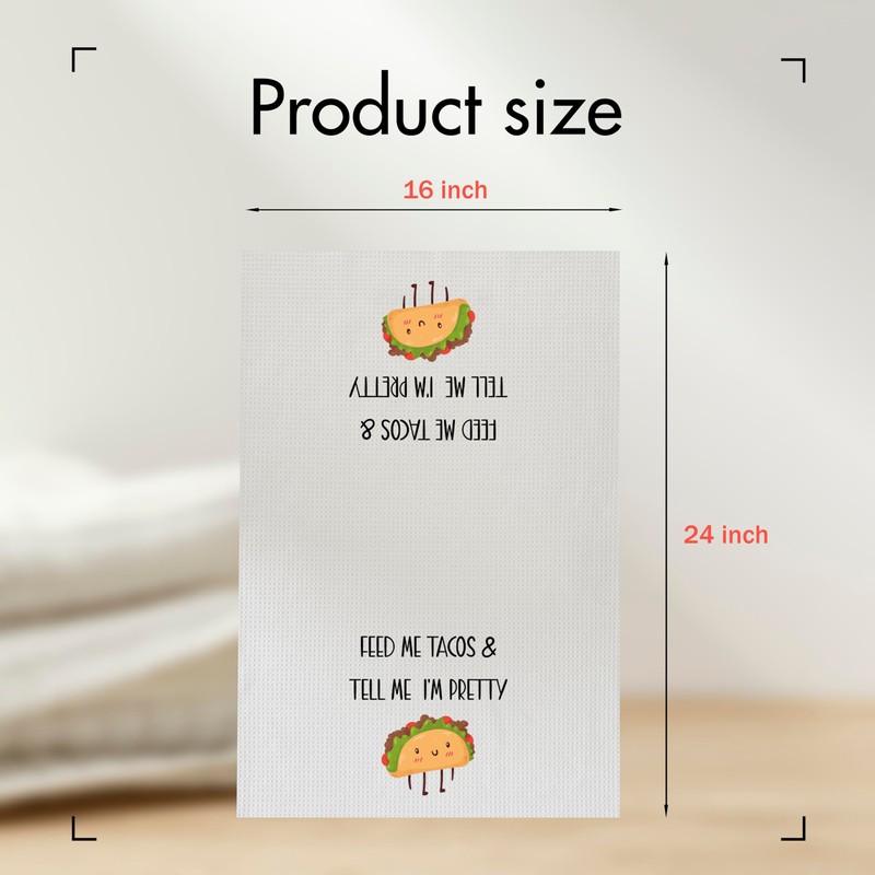 MAKIPTTE Taco Gifts for Taco Lovers, Taco Kitchen Towels Funny