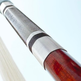 WinsterBowCarbon Fiber Core Hybrid Wood Veneer Skin Violin Bow Master Level Natural Horse Hair (Violin Bow Model 330V 4/4)