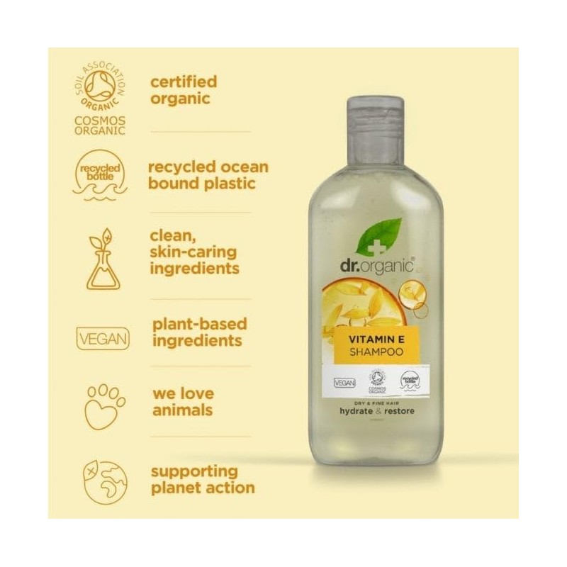 Dr Organic Vitamin E Shampoo & Conditioner Set - VEGAN