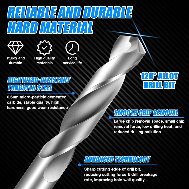 3/32" Drill Bits Solid Carbide Drill Bits, Tungsten Carbide Drill