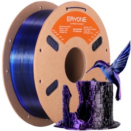 ERYONE High Speed Filament Silk PLA Filament for 3D Printer 1.75mm +/-0.03mm, Rapid PLA 3D Printing Filament, 30-500mm/s Hyper Speed PLA 1kg(2.2LBS)/Spool, HS Silk Tricolor Blue Purple Black