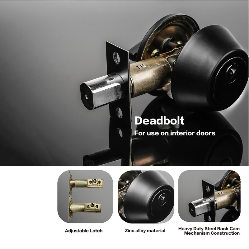 Front Door Lock Set Exterior Door Lock Set with Deadbolt,