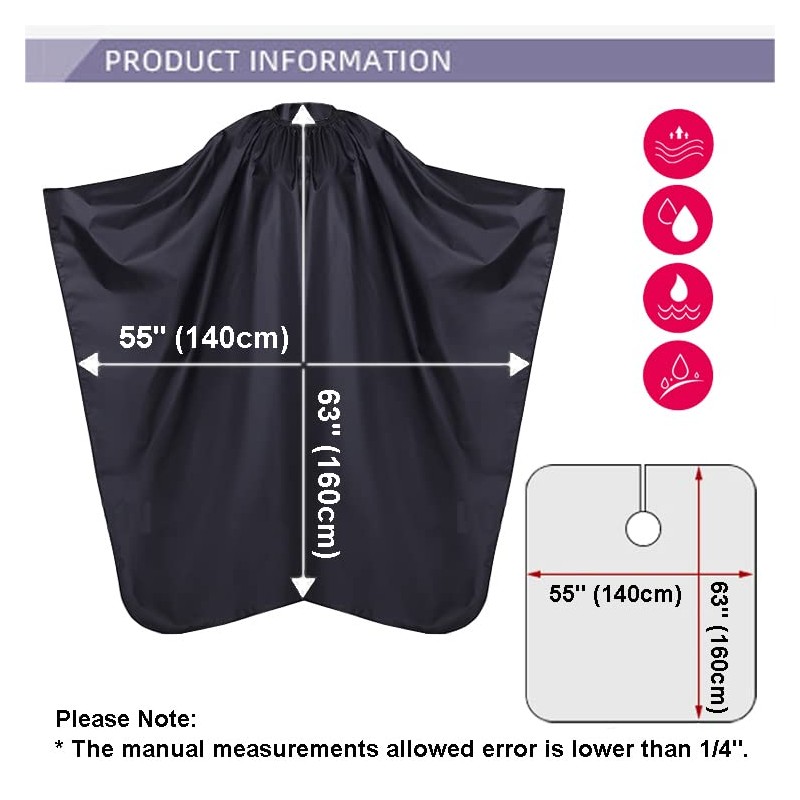 TOPTIE Professional Hairdressing Gown with Adjustable Closure 160 x 140