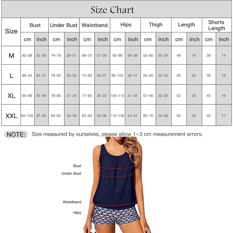 SEDEX Tankini Swimsuits for Women Tummy Control Bathing Suit Modest