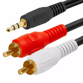 Unbranded/Generic 3.5mm Audio to 2 RCA Cable 1/8" Stereo Male to 2-RCA Male Y Splitter Aux 3FT