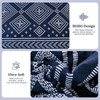 Yiran Navy Blue Comforter Set Queen Size, 7 Piece Boho