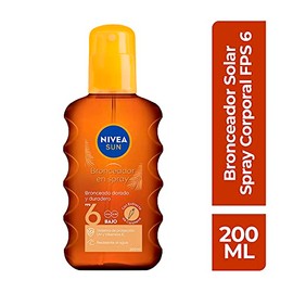 Protector Solar NIVEA SUN Protect  Bronze FPS 50 200Ml, Bronceado Natural Spray - Producto Original de Alta Calidad, Entrega Rápida y Segura, Garantía