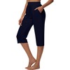 Huukeay 3 Pack Women's Capri Pants, Drawstring Lounge Capris Wide