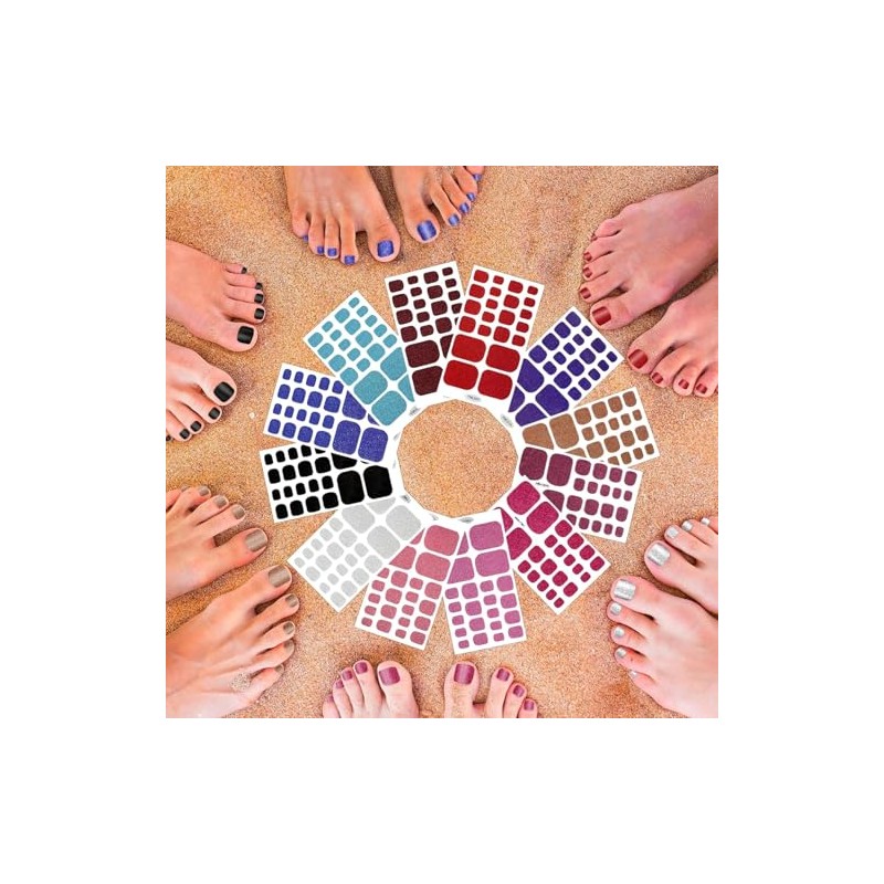 22Tip Pegatinas Brillantes para Uñas de los Pies