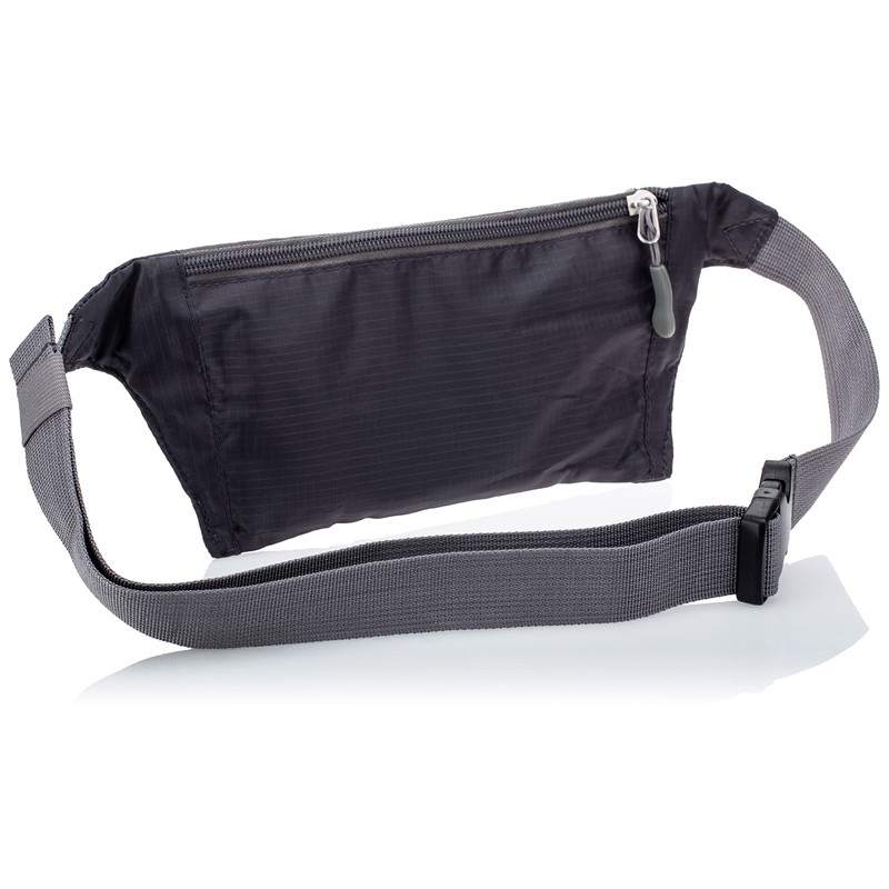 Travelon Unisex Adults Double Zip Waist Pack, Charcoal