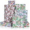 Vnaaem 3D Christmas Wrapping Paper Silver Snowflake and Candy Cane