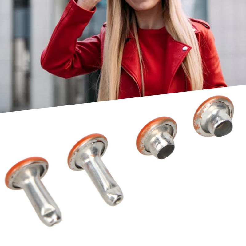 500 Sets Metal Studs Rivets 6x8mm Iron High Hardness Strong