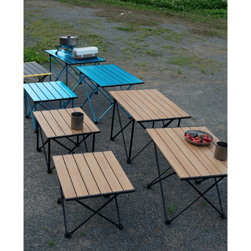 iClimb Ultralight Compact Camping Folding Table with Carry Bag (Nature
