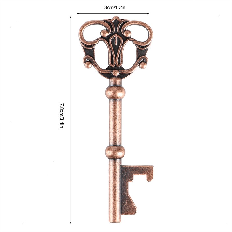 50Pcs European Style Zinc Alloy Key Shape Wedding Beer Bottle