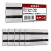 Pallet Rack Sign Holder Kit Clear Vinyl Pouch with Magnet for 3.5" H x 5" W Cards - 100 Pack