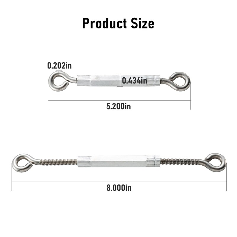 HOME MASTER HARDWARE Eye & Eye Turnbuckles for Cables Wire,Adjustable