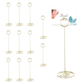 Table Number Holders 12 Pcs Tall Table Card Holders 22CM/8.6Inch Tall Place Card Stands Photo Holders for Wedding Party Graduation Reception Restaurant Office Home Memo & Decor (Gold )