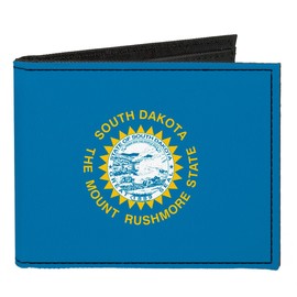 Buckle-Down Canvas Bi-fold Wallet-South Dakota Flag, Multicolor, One Size