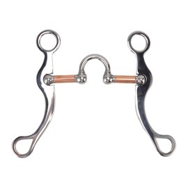 Horse Snaffle Bit Stainless Steel Rose Gold Plated Horse Gag Loose Ring Outdoor Garden Cultivation Horse Mouth Bit