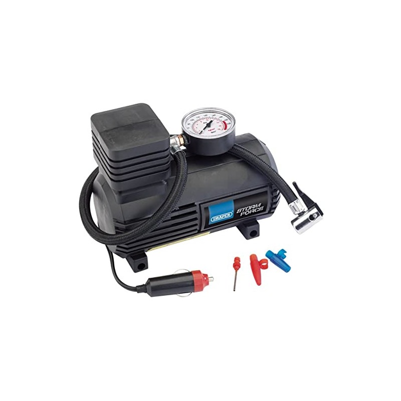 Draper Redline 81023 12 V Mini Analogue Air Compressor