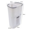 Laundry Basket on Wheels, 3 Section Detachable Laundry Hamper with