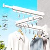 ZdwCyl Wall Mounted Clothes Hanger,Clothes Drying Rack,Laundry Rack Wall Mount,Drying