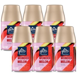 Glade Automatic Spray Refill, Wonder Melon, Scented Air Freshener for Home and Bathroom, 6.2 Oz, 6 Pack