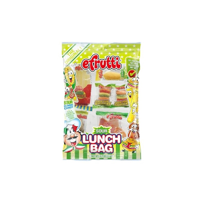 Gummi Sour Lunch Candies – 2.7 oz (Pack of 12) –