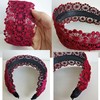 Diademas elásticas de encaje de 2.5 pulgadas de ancho con