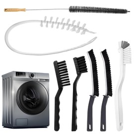 Washing Machine Crevice Cleaning Brush, 7 Pcs Cleaning Supplies Tools,Front Load Washer Machine Cleaner Accessories, 2 Pcs Drum Laundry Cleaner Brush and 5 Pcs Hard Brushes Crevice Parts Washer Brush