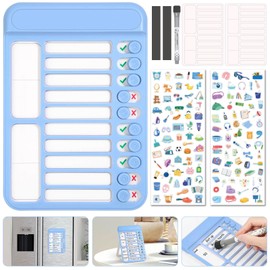 Audab Dry Erase Chore Chart for Kids, Magnetic Whiteboard Checklist Board, Chore Checklist Slider to Do List Board, Daily Routine Chart Schedule Board Task Tracker for Home Refrigerator, Wall, Desk