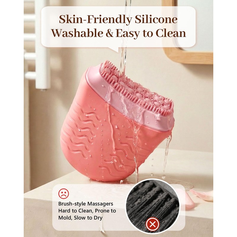 Lymphatic Contour Face Brush, Silicone Face Brush for Lymphatic Drainage