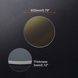 sourcing map Fibre Laser Protective Lens Window Diameter 20 mm (0.79 Inches) Thickness 3 mm (0.12 Inches) Quartz Glass Lens for Laser Welding Machine