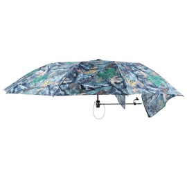 QOGIR Tree Stand Umbrella, 57" Camo Hunting Umbrella Roof Cover, Weather-Resistant and Durable Treestand Blind Shelter, Portable Hunting Gear and Accessories