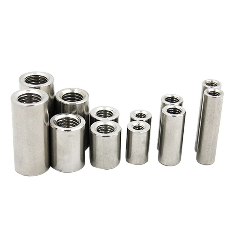 20PCS M6 Round Connector Nuts, Female Thread Rod Studding Stainless