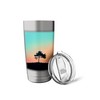 Minimalist Tree Silhouette Against Gradient Sky Design Stainless Steel Insulated