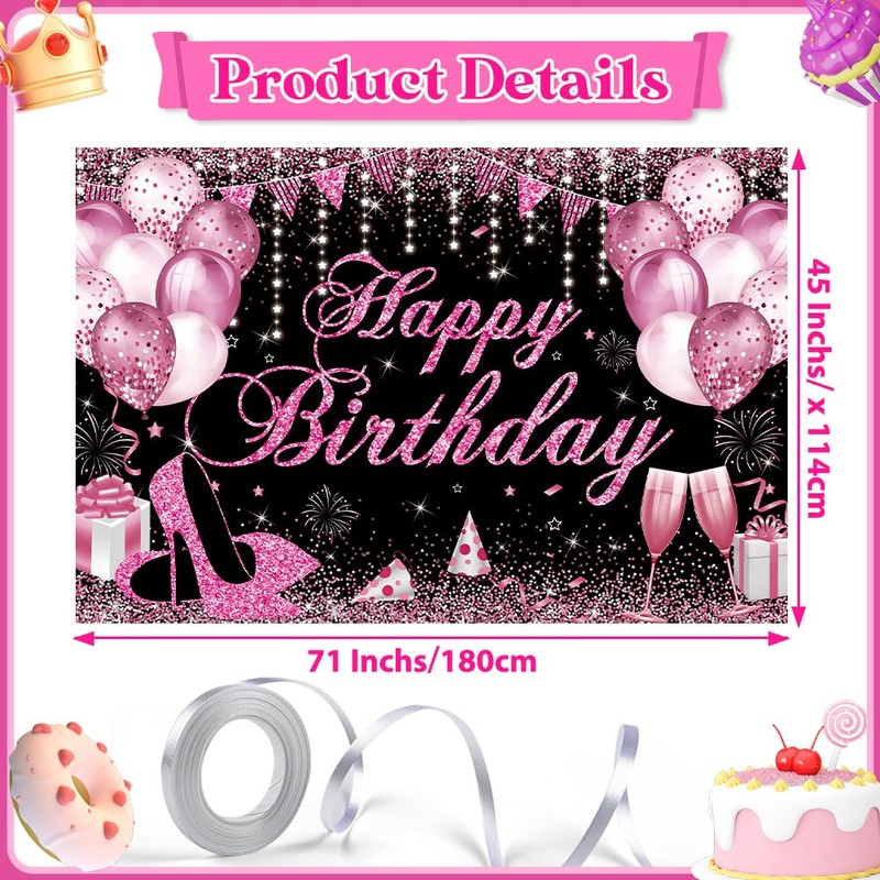 Birthday Banner Decorations for Women