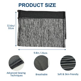 UILYNIU 2 Pcs Neck Warmer Snood for Men Women, Winter Neck Warmer, Warm Multifunctional Bandana, Face Scarf, Windproof Face Covering for Skiing Motorcycle Outdoor Sports Running Cycling (Black, Gray)