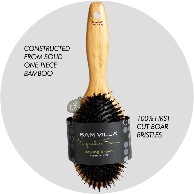 Sam Villa Signature Series Boar Bristle Hair Brush For Hair