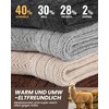 SukModen 4 Pairs Alpaca Socks Men Women Warm Wool Socks