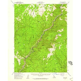 YellowMaps Pulga CA topo map, 1:62500 Scale, 15 X 15 Minute, Historical, 1957, Updated 1959, 20.8 x 16.7 in - Paper
