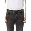 Genuine Leather Belt with Rivets Premium Quality, black