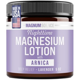Nighttime Magnesium Lotion with Arnica – Soothing Relief & Relaxation, Highly Concentrated Magnesium for Muscles & Joints – Apply to Legs or Feet Before Bed – Skin-Friendly