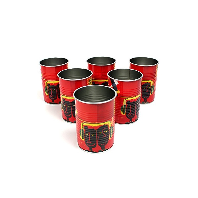 Havana Club Tin Cup, Red Drinking Cans, Havana Drinking Cups,