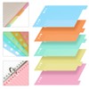 EXCEART 10pcs Index Divider Card Sheets a5 6 Holes Plastic